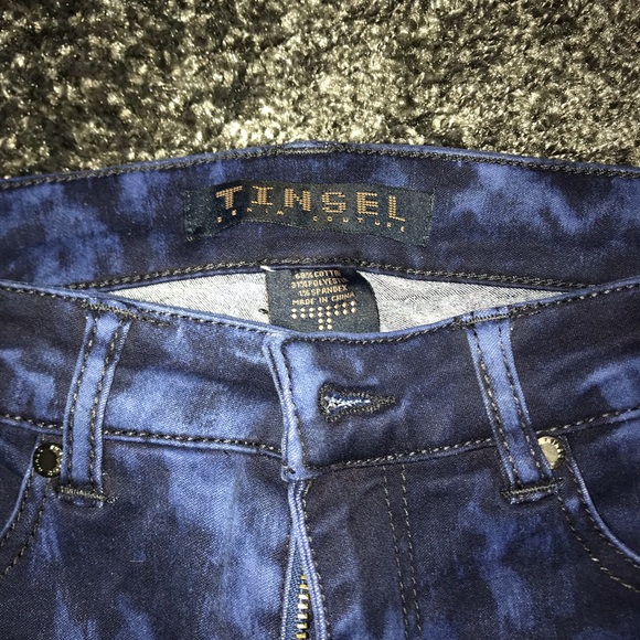 NWT Blue tie dye tinsel jeans size 26 - Picture 2 of 4